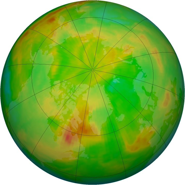 Arctic ozone map for 28 May 1992